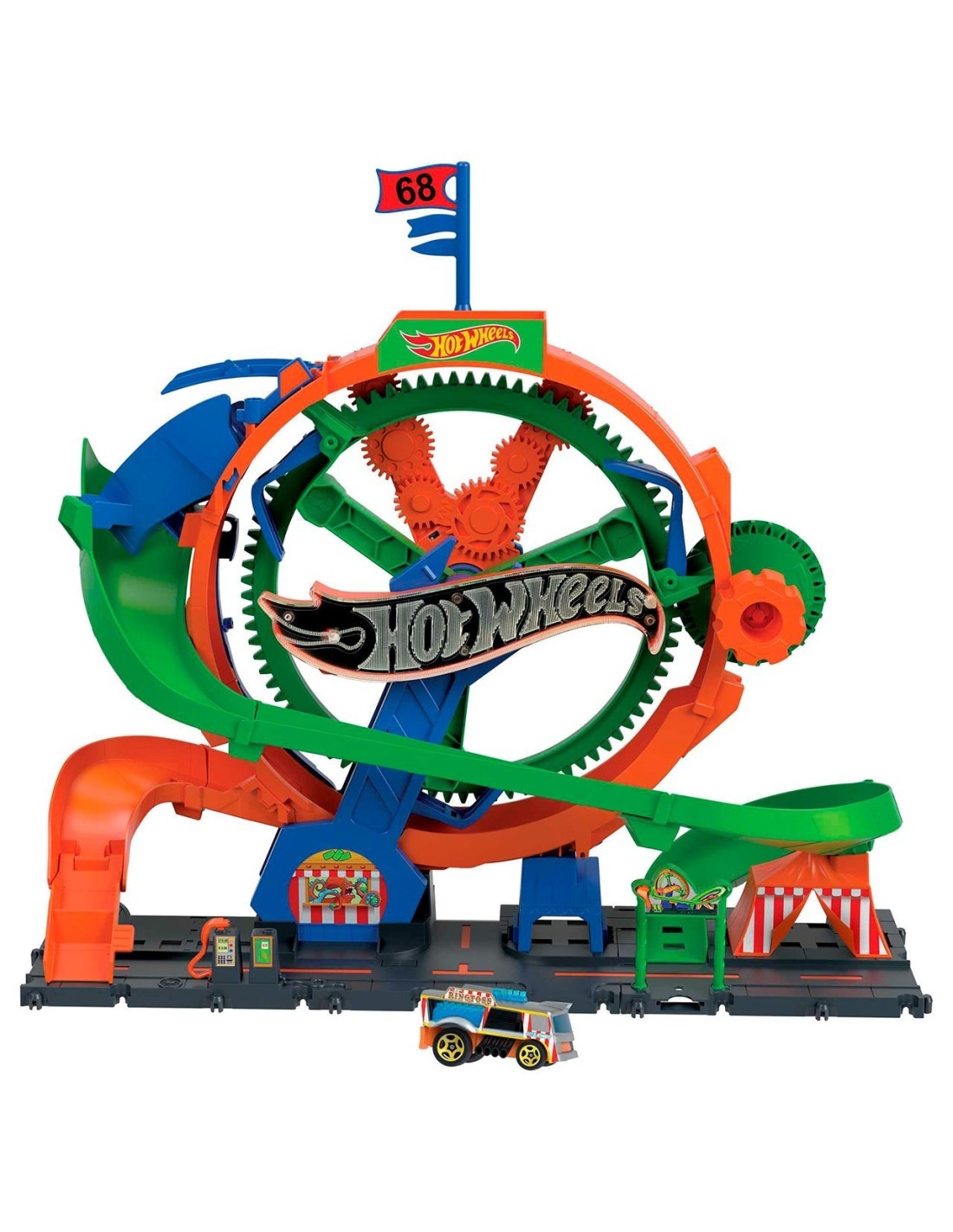 Pista de la marca de juguetes Hot Wheels